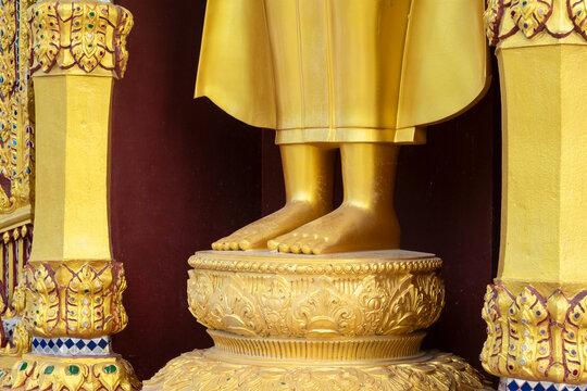 Golden Feet of a Buddha Statue
