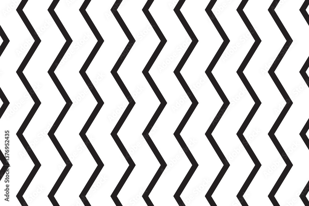 Poster zigzag pattern design. bold chevron stripes. monochrome wavy lines. vector abstract shape.
