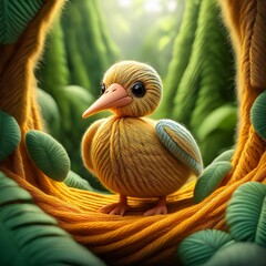 Kleiner Pelikan im Wald