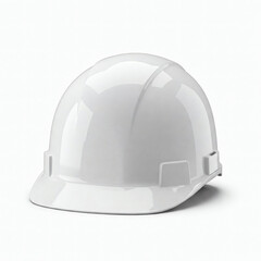 Fototapeta premium White hardhat isolated on white background. 3D illustration. Series.
