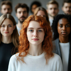 Obraz premium a social network profile picture with a diverse group of people. 