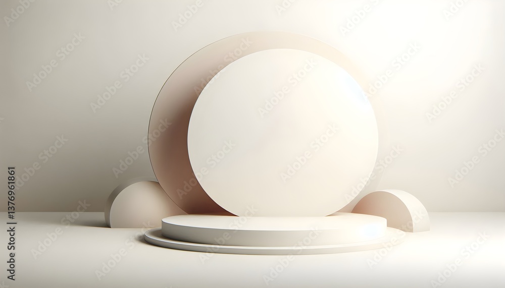 Poster minimalist background with soft neutral tones and smooth gradient transitions, offering an elegant a