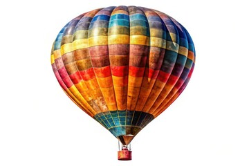 Fototapeta premium Isolated image: vibrant hot air balloon against a clean background, ideal for urban exploration visuals.