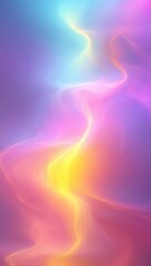 Ethereal Abstract Background with Holographic Effect and Pastel Hues
