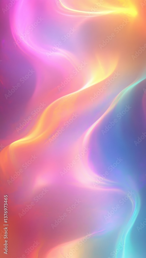 Aufkleber ethereal abstract background with holographic effect and smooth gradients