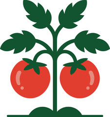 Twin Tomato Vector Art