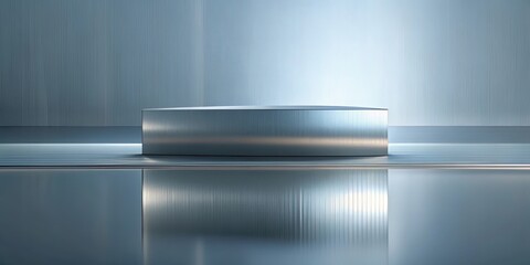Abstract Metallic Background with Cylindrical Platform