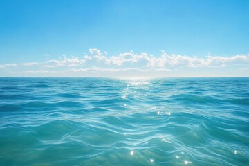 Fototapeta premium Calm Ocean Waves Under Blue Sky Daylight