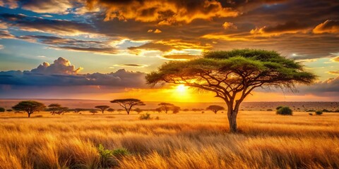 Kwanzaa Celebration: Vibrant African Landscape Wallpaper