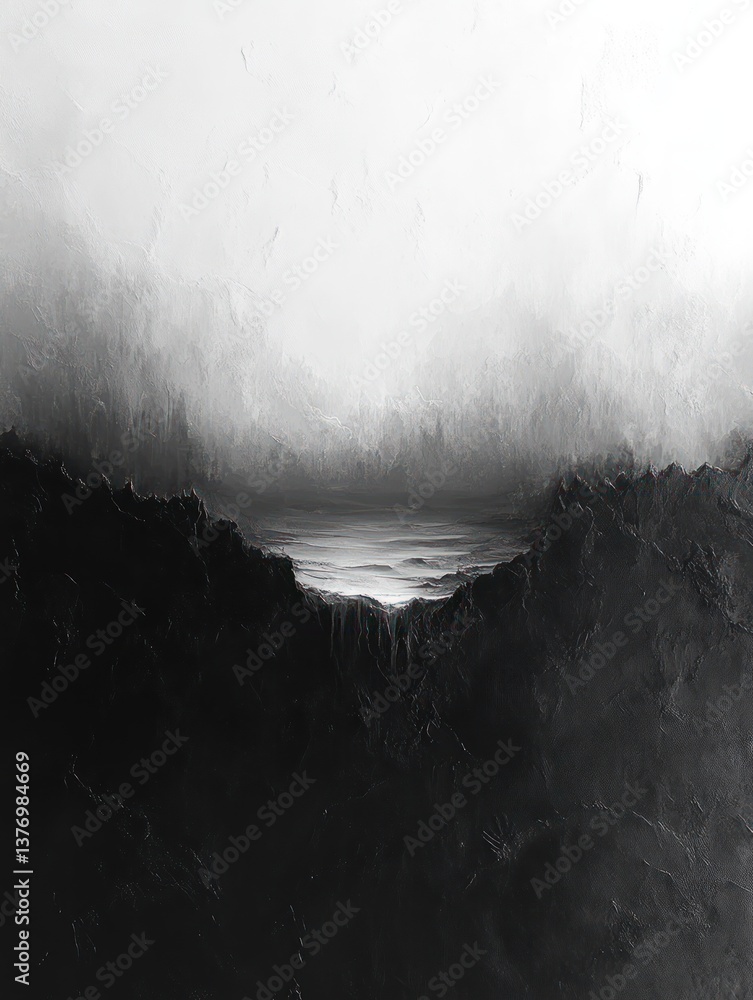 Aufkleber gradient texture from gray to white abstract minimalist digital art
