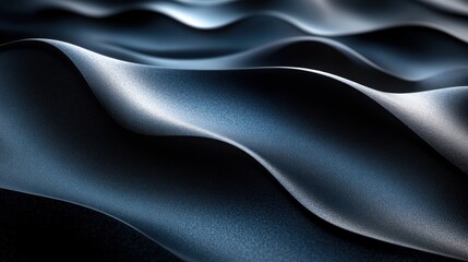 Fototapeta premium Minimalist Abstract Black Background with Smooth Curves and Gentle Lighting
