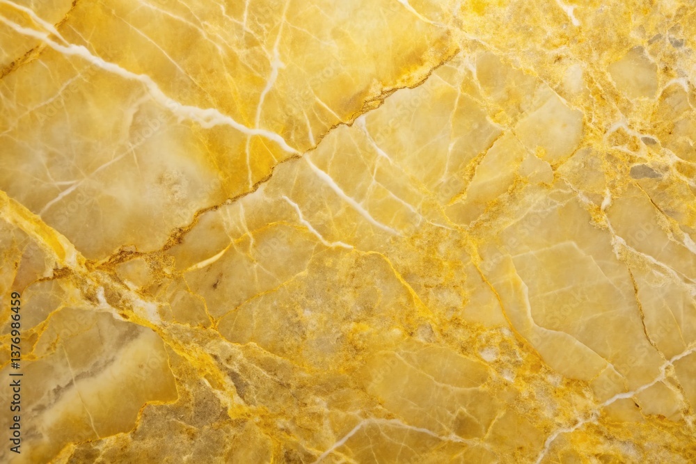 Poster luminous yellow marble slab with copy space - elegant background texture