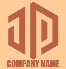 logo design vector letter j letter d 