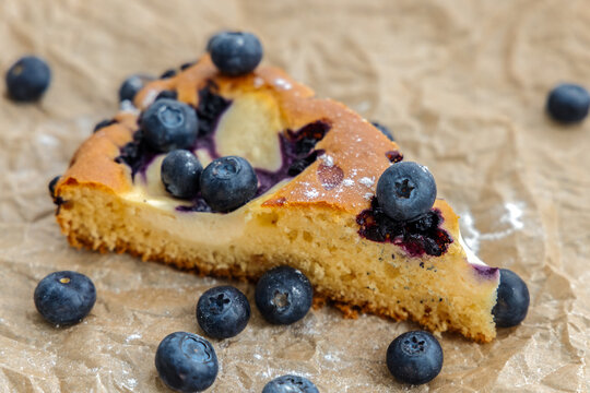 Blueberry Cake Slice