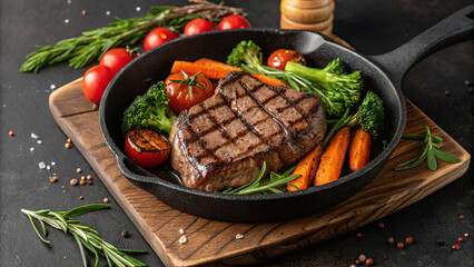 beef steak with vegetables