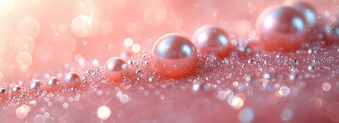 Handmade Bead Bag Details on Pink Background with Copy Space for Hobbies and Crafts