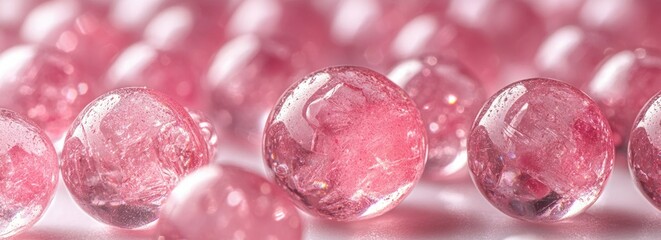 Handmade Bag Crafting with Pink Crystal Beads on Blue Background for Hobbies and Leisure