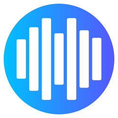 sound waves gradient icon