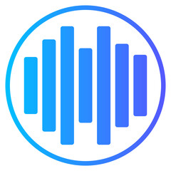 sound waves gradient icon