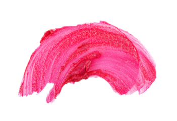 Smudged lipgloss. isolated