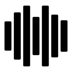 sound waves glyph icon
