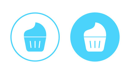 Cup cake icon vector. Cup cake sign and symbol
