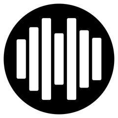 sound waves glyph icon