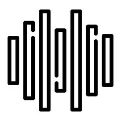 sound waves line icon