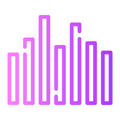 music wave gradient icon