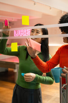 Collaborative teamwork and positive motivation in office setting