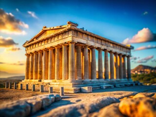 Obraz premium Miniature Parthenon: Athens, Greece - Tilt-Shift Architectural Photography