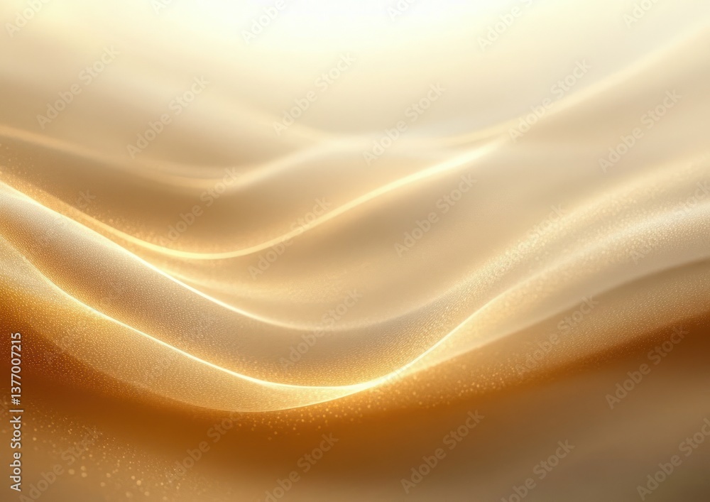 Poster elegant abstract background with soft golden curves and textured waves