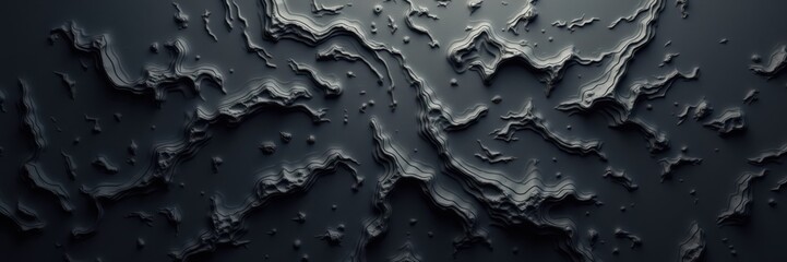 Fototapeta premium Abstract Topographic Dark Terrain Background Design