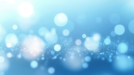 Obraz premium Illuminated Bokeh Gradient Background Simple Pastel Blue