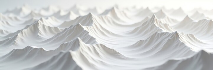 Obraz premium Abstract White Mountain Range Visualisation