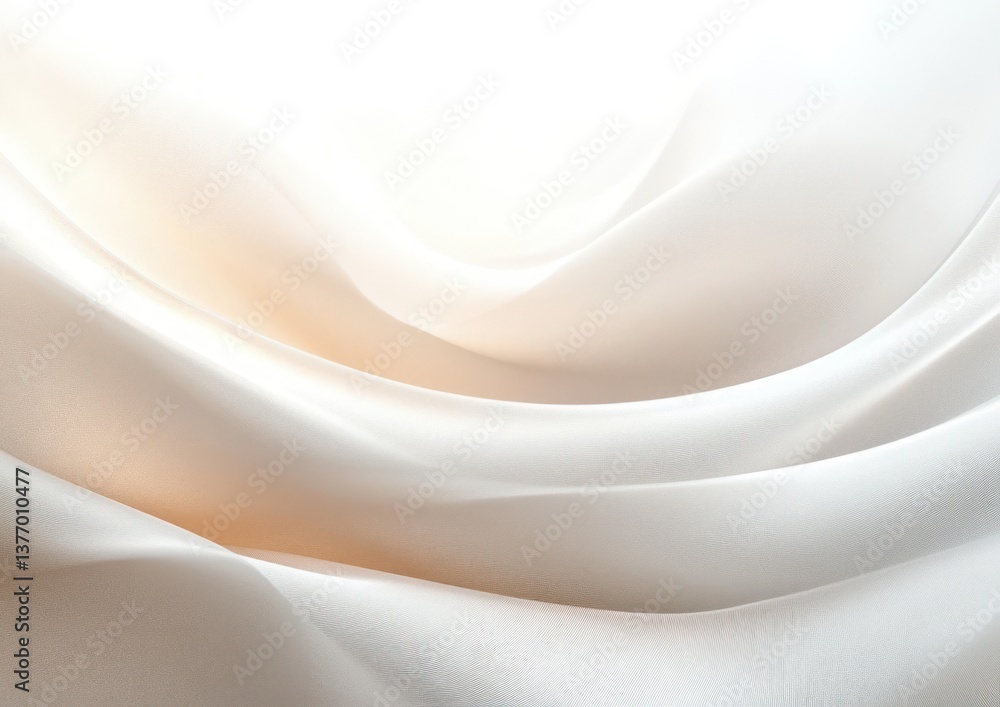 Aufkleber textured background with shimmering curved lines and gradients in soft beige and white