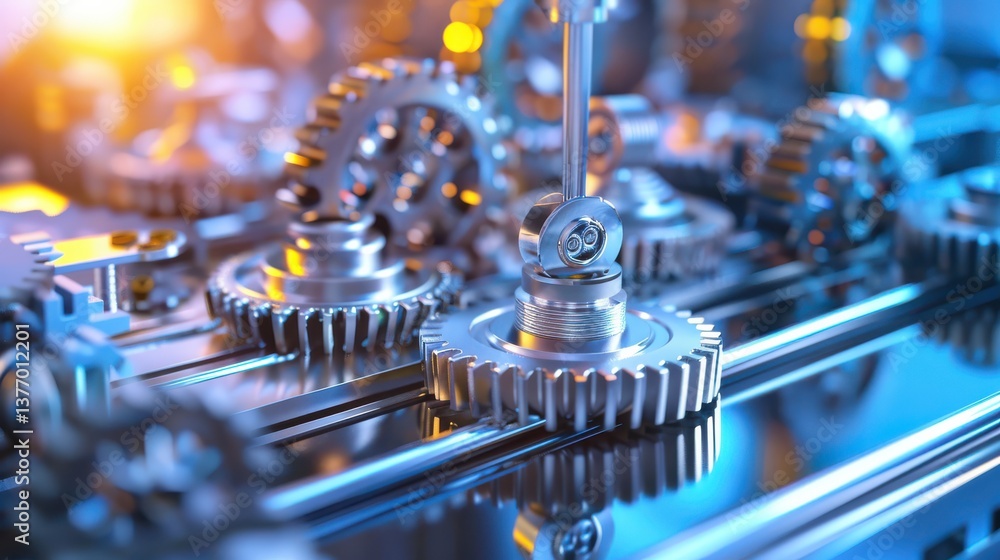 Aufkleber mechanical gear system operation industrial workshop high-resolution image dynamic environment close