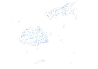 vector map of hwaterway in Fiji 