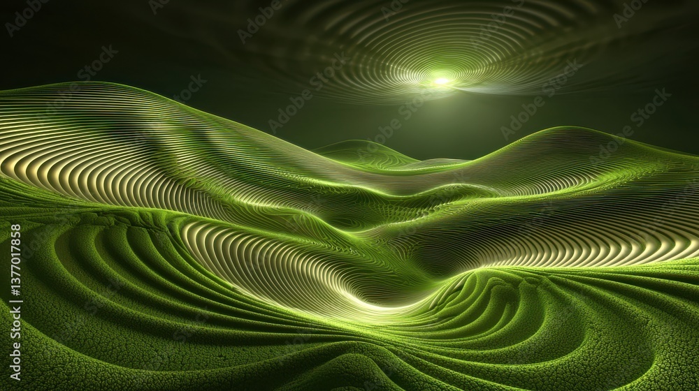 Poster dynamic visualization of riemann's z function digital landscape gigapixel detail abstract environmen