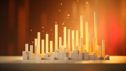 Abstract city, glowing, interior, light