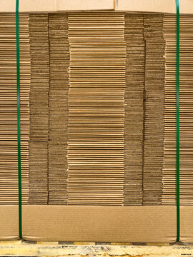 Cardboard Boxes background in Warehouse shipping Facility