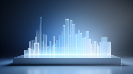 Fototapeta premium Abstract Cityscape Data Visualisation