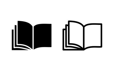 Book icon vector illustration. open book sign and symbol. ebook icon