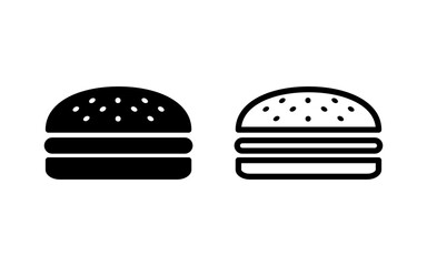 Burger icon vector illustration. burger sign and symbol. hamburger