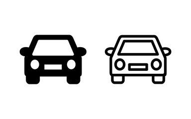 Car icon vector illustration. car sign and symbol. small sedan