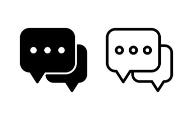 Naklejka premium Chat icon vector illustration. speech bubble sign and symbol. comment icon. message