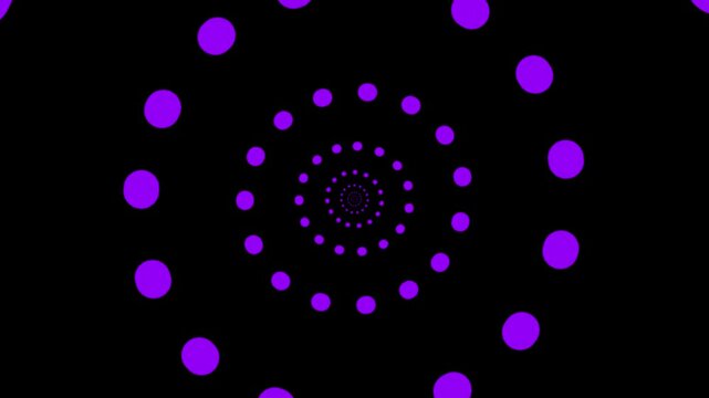 Animated 4k Looped Vibrating Purple Particles- Optical Illusion