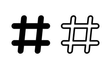 Hashtag icon vector illustration. hashtag sign and symbol
