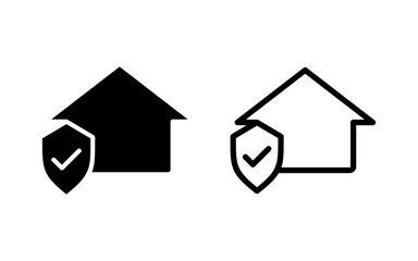 home insurance icon vector illustration. home protection sign and symbol