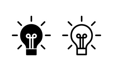 Lamp icon vector illustration. Light bulb sign and symbol. idea symbol.